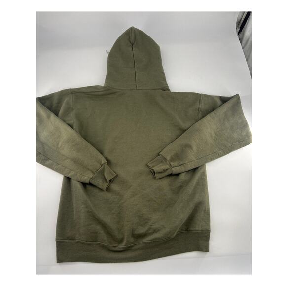 Hanes Sweatshirt Womens Medium Forest Green Dog Lover Heart Hoodie Pockets - Picture 5 of 7
